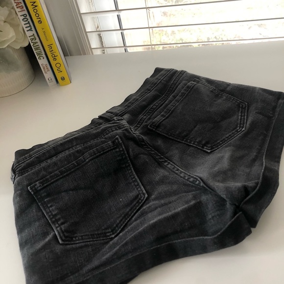 Black Denim Shorts - Picture 3 of 4